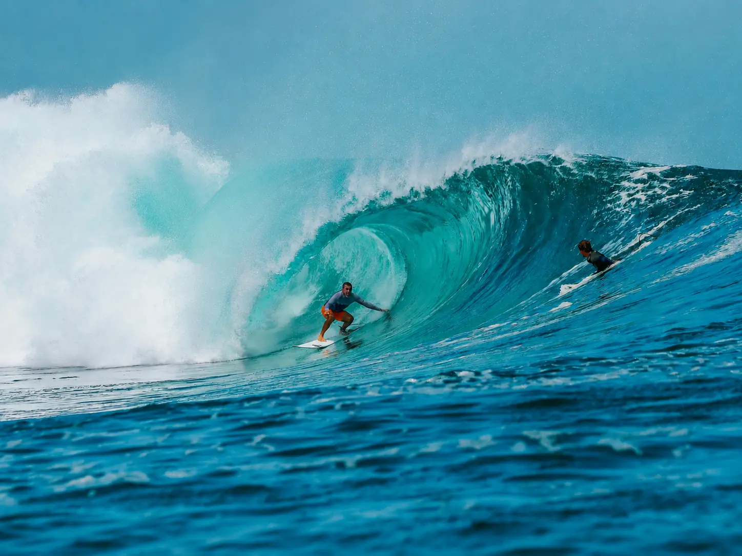 A breaking wave on the open sea